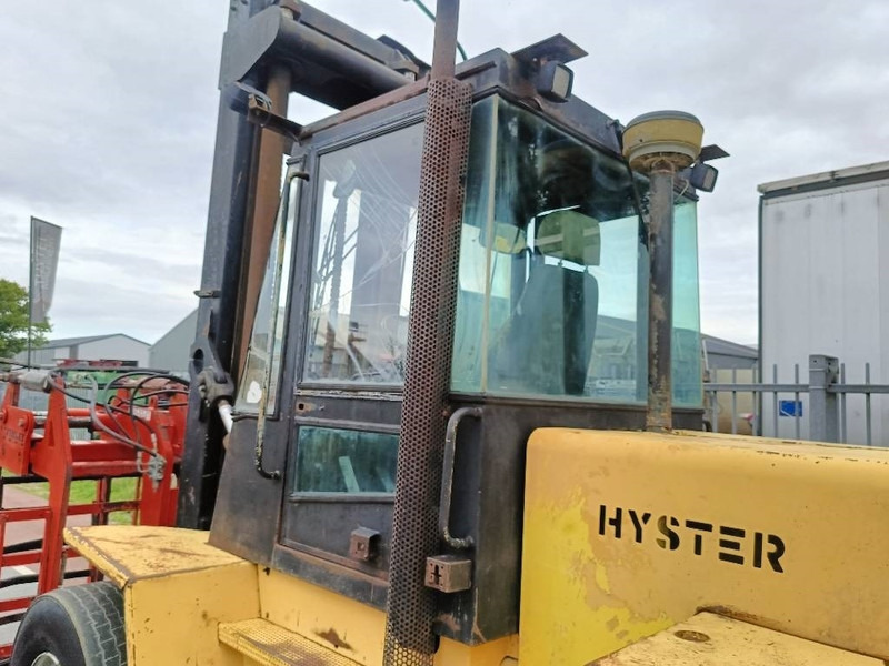 Дизелов мотокар Hyster H 12.00 XL 12 ton heftruck met stenenklem forklift: снимка 16