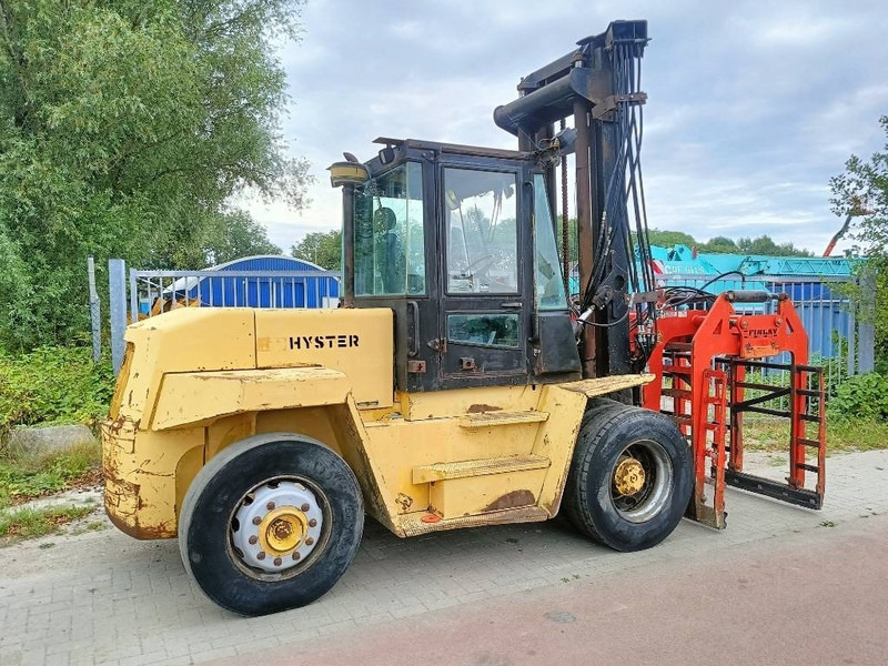 Дизелов мотокар Hyster H 12.00 XL 12 ton heftruck met stenenklem forklift: снимка 8