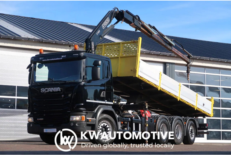Scania G450 8X4/ FASSI 15 TON CRANE/ EURO 6/ FULL AIR - Камион с кран: снимка 1 Scania G450 8X4/ FASSI 15 TON CRANE/ EURO 6/ FULL AIR - Камион с кран: снимка 1