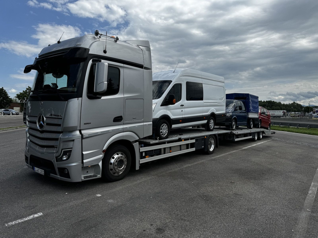 Mercedes-Benz Actros L 1851 FVG Autotransporter + Hänger - Автовоз камион: снимка 2 Mercedes-Benz Actros L 1851 FVG Autotransporter + Hänger - Автовоз камион: снимка 2