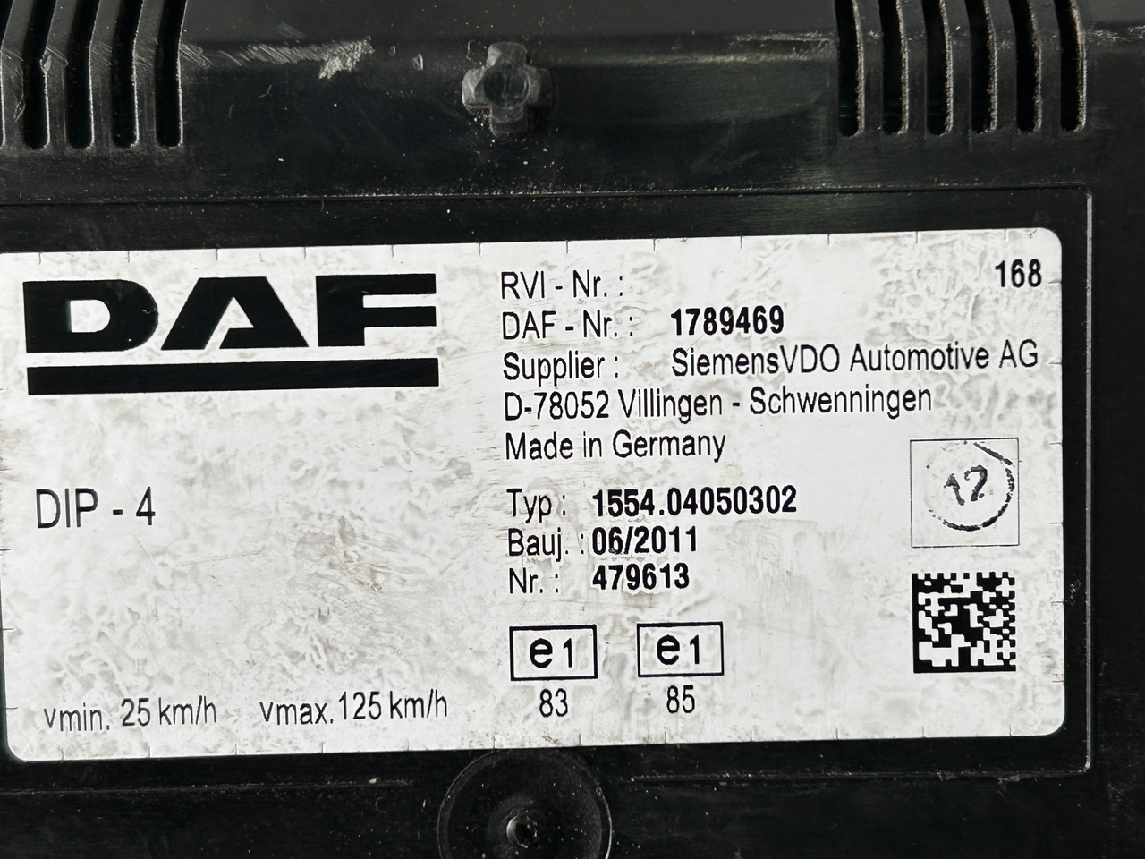 DAF COUNTER DAF XF 105 1789469 - Табло: снимка 5 DAF COUNTER DAF XF 105 1789469 - Табло: снимка 5