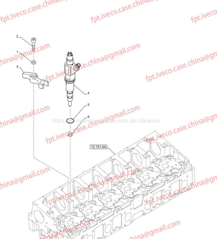 FPT IVECO CASE Cursor9 F2CFE614A*B041/F2CGE614F*V004 5802431166 Fuel injector bracket504127841 - Инжектор за Камион: снимка 1 FPT IVECO CASE Cursor9 F2CFE614A*B041/F2CGE614F*V004 5802431166 Fuel injector bracket504127841 - Инжектор за Камион: снимка 1