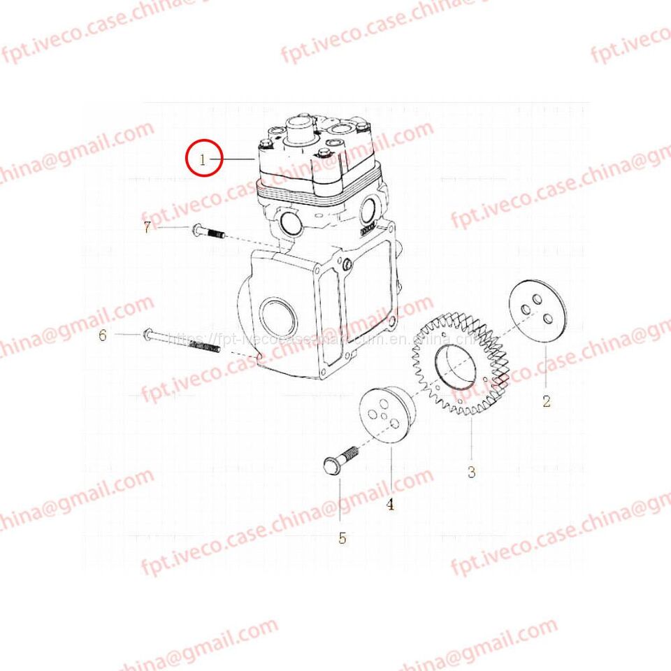 MAN D2066 Single-cylinder air compressor 54100-7121 - Компресор: снимка 3 MAN D2066 Single-cylinder air compressor 54100-7121 - Компресор: снимка 3