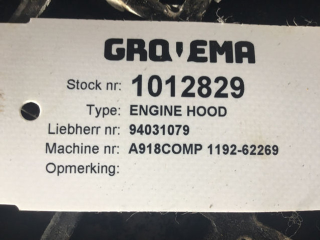 Liebherr Engine Hood - Капо: снимка 2 Liebherr Engine Hood - Капо: снимка 2