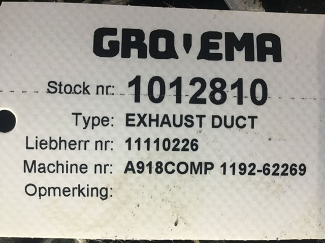 Liebherr Exhaust Duct - Изпускателна тръба: снимка 5 Liebherr Exhaust Duct - Изпускателна тръба: снимка 5