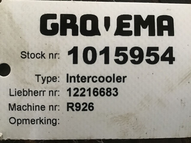 Liebherr Intercooler - Интеркулер: снимка 1 Liebherr Intercooler - Интеркулер: снимка 1
