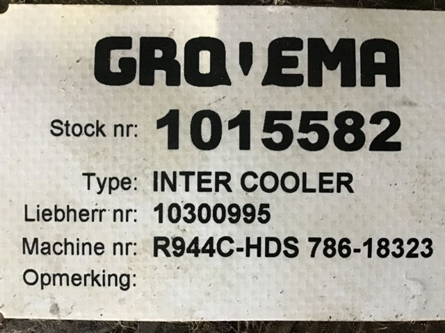 Liebherr Intercooler - Интеркулер: снимка 2 Liebherr Intercooler - Интеркулер: снимка 2