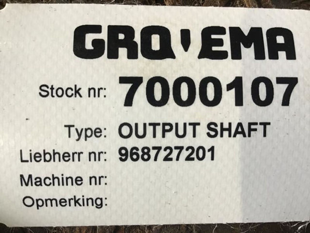 Нови Ос и части Liebherr Output Shaft: снимка 8