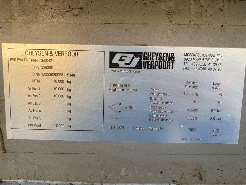 Лизинг на Gheysen en Verpoort S3620C / Hydraulic Ramps / 36 Ton / Extendable Gheysen en Verpoort S3620C / Hydraulic Ramps / 36 Ton / Extendable: снимка 12