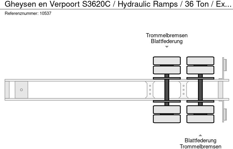 Лизинг на Gheysen en Verpoort S3620C / Hydraulic Ramps / 36 Ton / Extendable Gheysen en Verpoort S3620C / Hydraulic Ramps / 36 Ton / Extendable: снимка 13