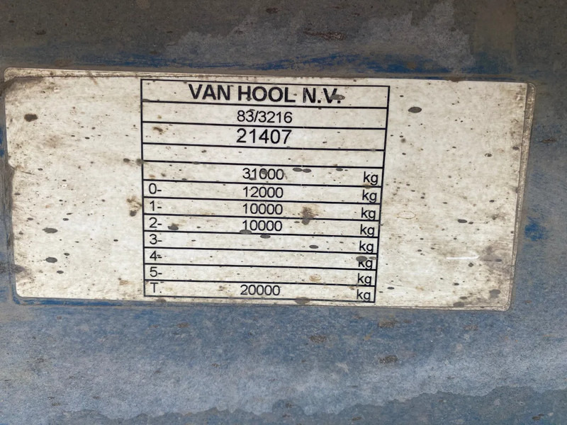 Контейнеровоз/ Сменна каросерия полуремарке Van Hool 20FT Chassis / Steel Suspension / Double Air: снимка 7
