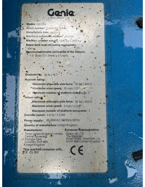 Genie GS 2646 - Ножична работна платформа: снимка 5 Genie GS 2646 - Ножична работна платформа: снимка 5