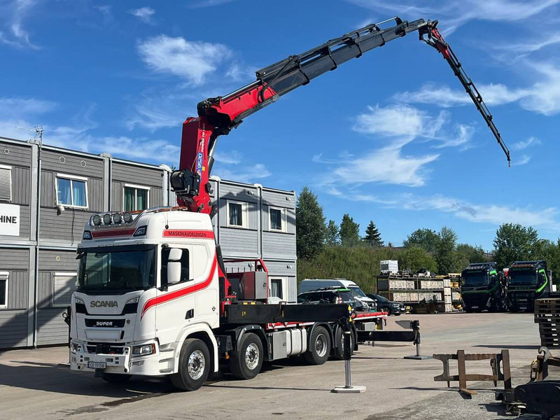 Scania R 590 + HMF 9520 K6 + Jibb + Winch - Камион с кран: снимка 2 Scania R 590 + HMF 9520 K6 + Jibb + Winch - Камион с кран: снимка 2