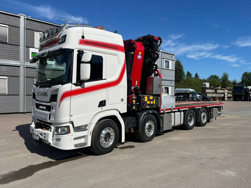 Scania R 590 + HMF 9520 K6 + Jibb + Winch - Камион с кран: снимка 4 Scania R 590 + HMF 9520 K6 + Jibb + Winch - Камион с кран: снимка 4