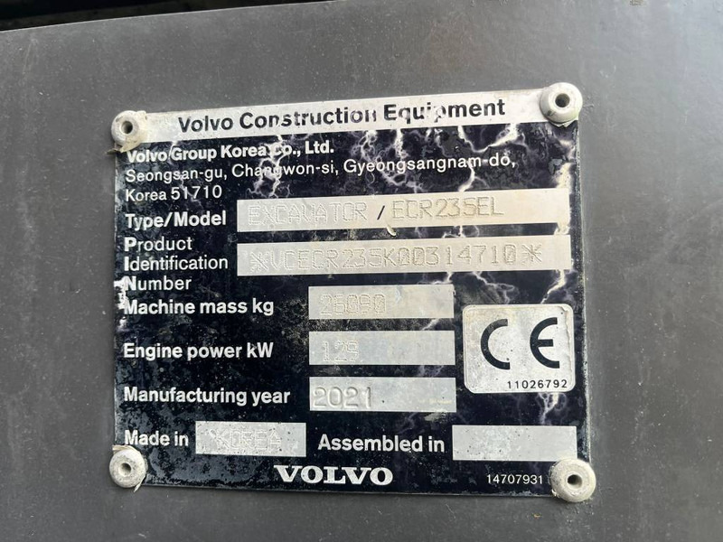 Volvo ECR 235 EL - Верижен багер: снимка 5 Volvo ECR 235 EL - Верижен багер: снимка 5