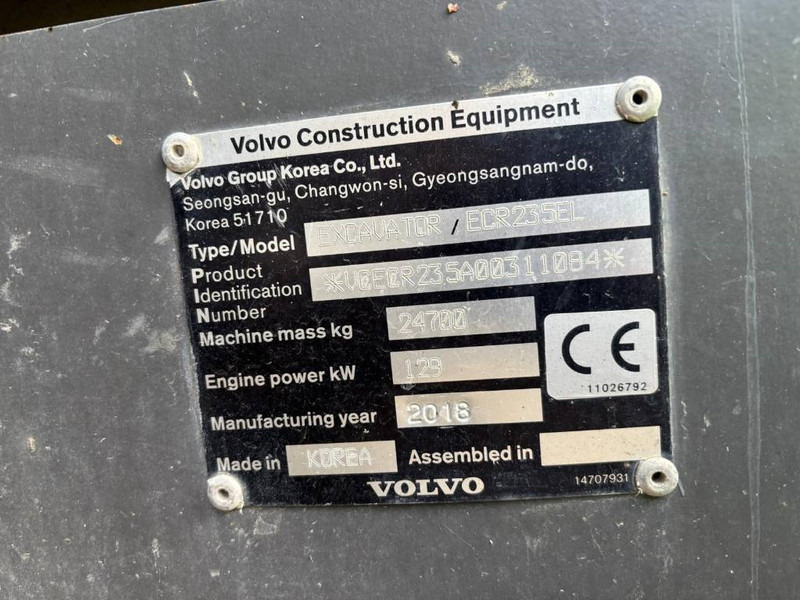 Volvo ECR 235 EL - Верижен багер: снимка 5 Volvo ECR 235 EL - Верижен багер: снимка 5