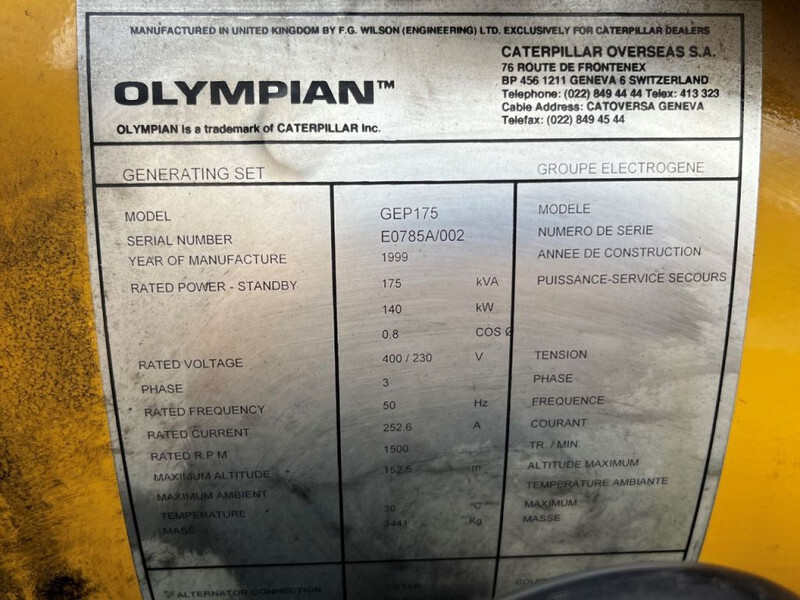Caterpillar Olympian GEP175 175kVA - Електрогенератор: снимка 4 Caterpillar Olympian GEP175 175kVA - Електрогенератор: снимка 4