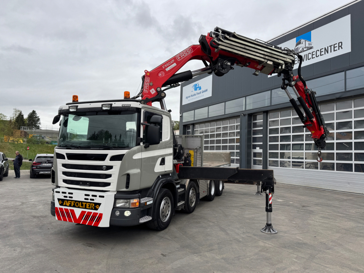 SCANIA G480 8x4 SZM/Pritsche Fassi 950 - Камион с кран: снимка 1 SCANIA G480 8x4 SZM/Pritsche Fassi 950 - Камион с кран: снимка 1