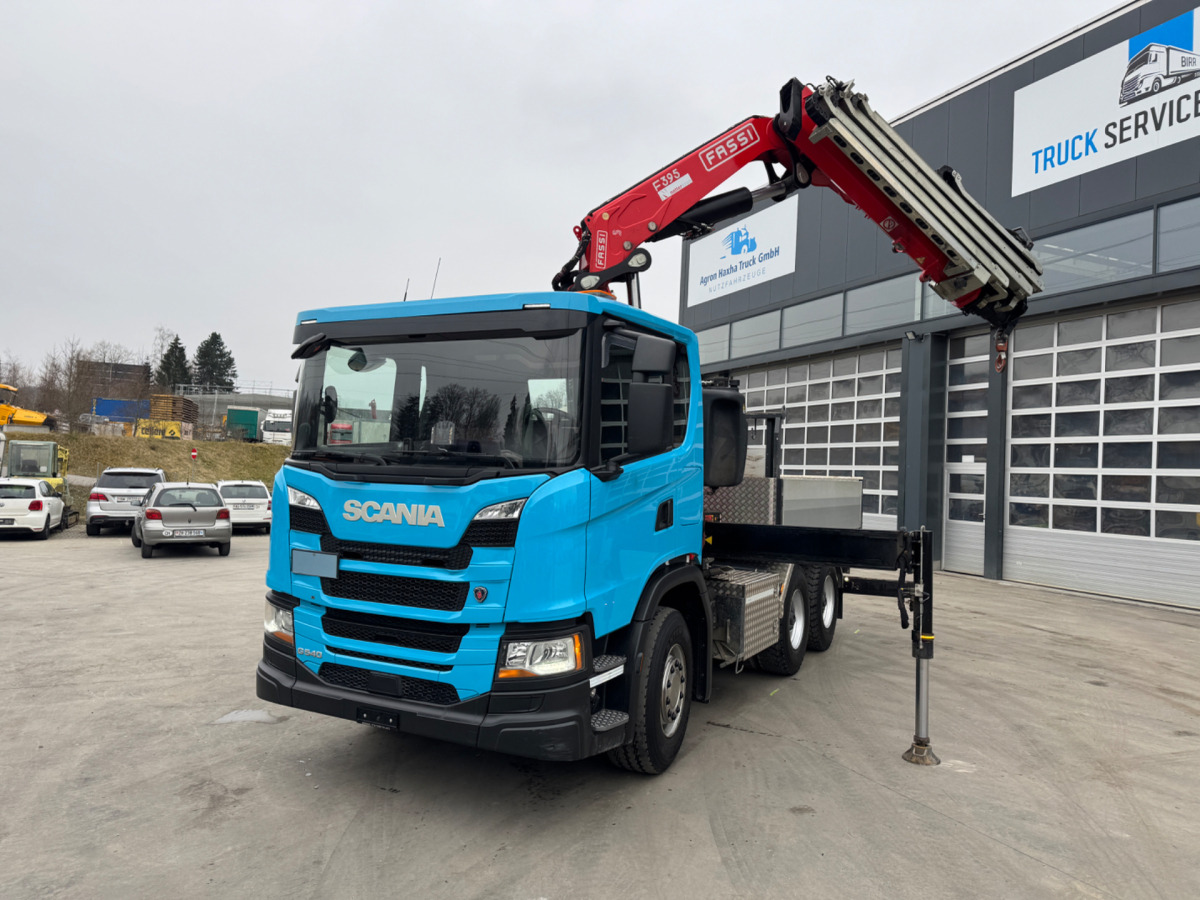 SCANIA G540 6x4 Fassi 395-7 SZM&Pritsche - Камион с кран: снимка 1 SCANIA G540 6x4 Fassi 395-7 SZM&Pritsche - Камион с кран: снимка 1