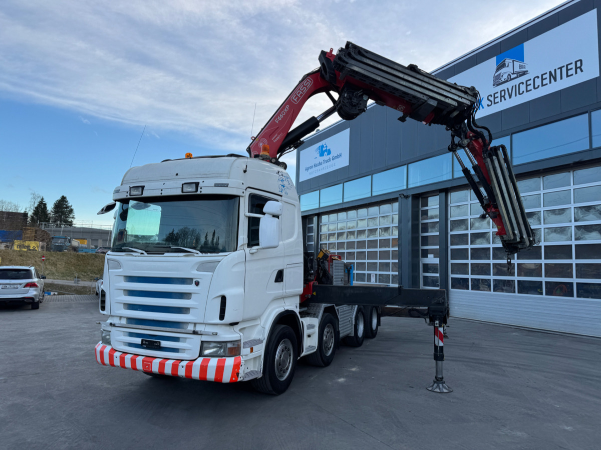 SCANIA R480 8x4 Fassi 660 SZM/Pritsche - Камион с кран: снимка 1 SCANIA R480 8x4 Fassi 660 SZM/Pritsche - Камион с кран: снимка 1