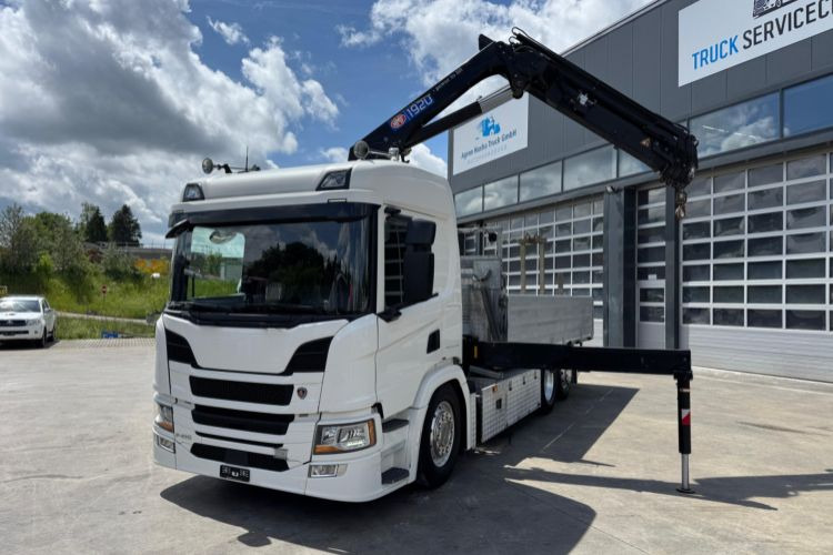 Scania P410 6x2 HMF1920-5 - Камион с кран: снимка 1 Scania P410 6x2 HMF1920-5 - Камион с кран: снимка 1
