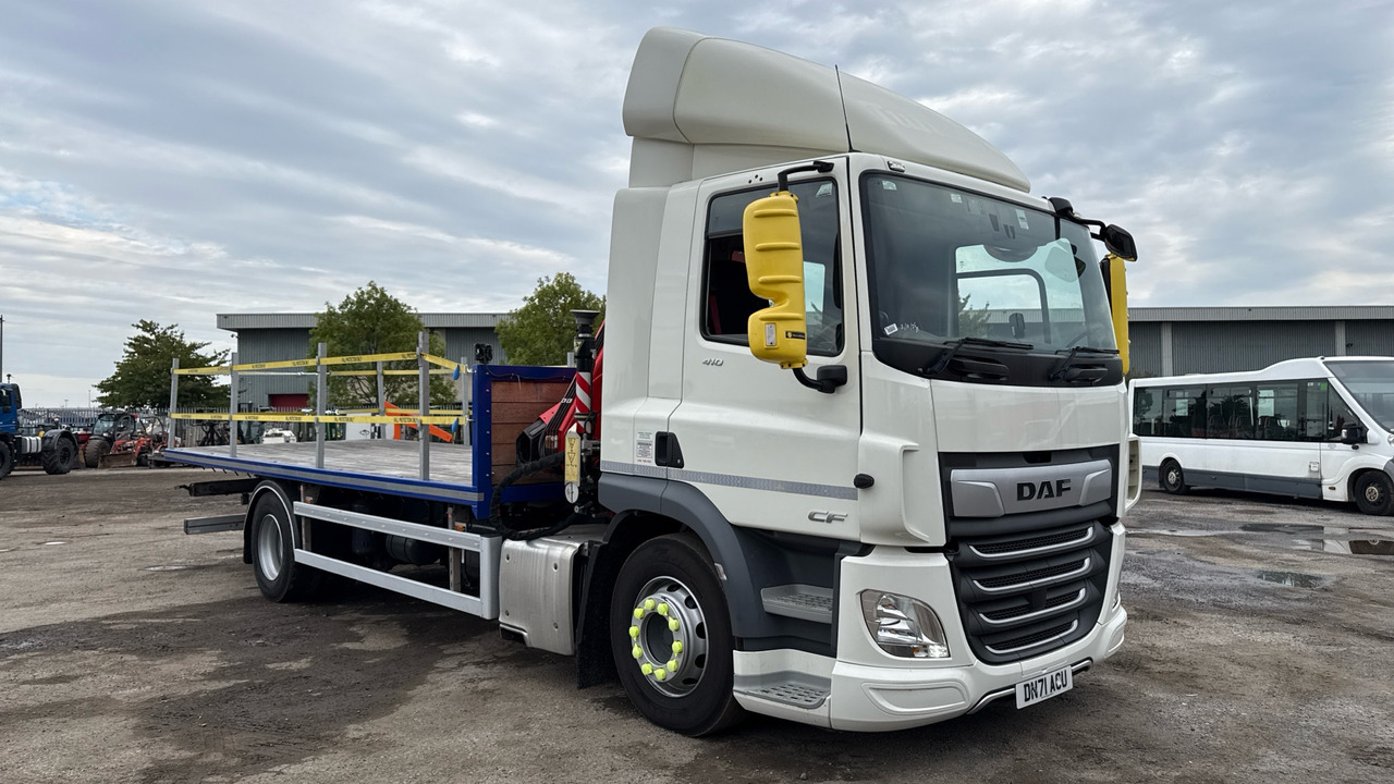 DAF CF 410 - Бордови камион, Камион с кран: снимка 1 DAF CF 410 - Бордови камион, Камион с кран: снимка 1
