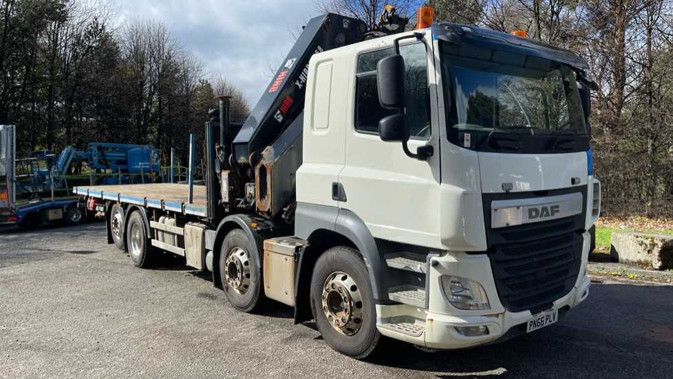 DAF CF 460 - Бордови камион, Камион с кран: снимка 1 DAF CF 460 - Бордови камион, Камион с кран: снимка 1