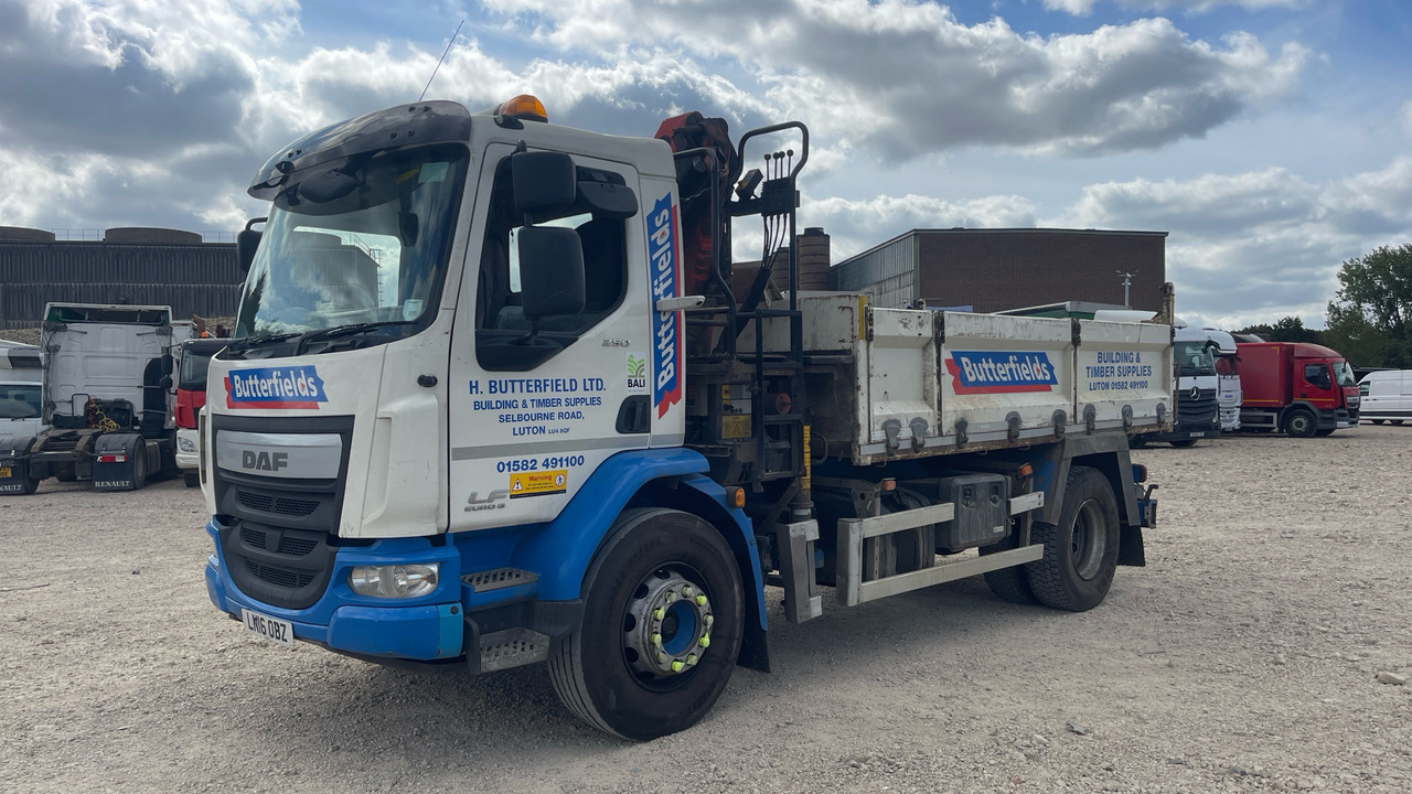 DAF LF 250 - Самосвал камион, Камион с кран: снимка 2 DAF LF 250 - Самосвал камион, Камион с кран: снимка 2