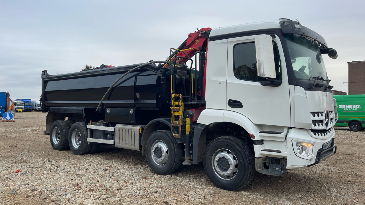 MERCEDES-BENZ AROCS - Самосвал камион, Камион с кран: снимка 1 MERCEDES-BENZ AROCS - Самосвал камион, Камион с кран: снимка 1