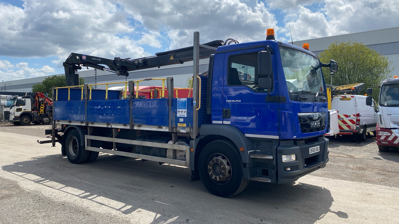 Man TGM 18.250 - Бордови камион, Камион с кран: снимка 1 Man TGM 18.250 - Бордови камион, Камион с кран: снимка 1