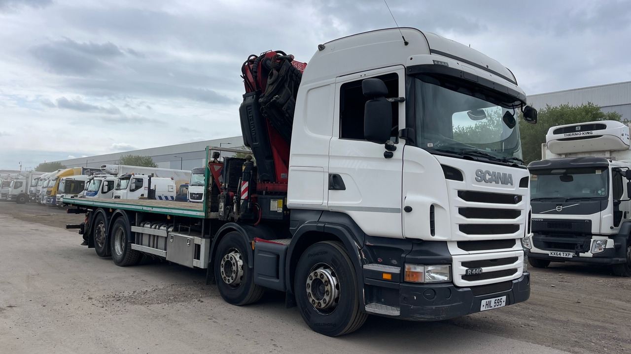 Scania R 440 - Бордови камион, Камион с кран: снимка 1 Scania R 440 - Бордови камион, Камион с кран: снимка 1