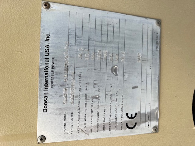 Компресор за въздух Doosan 25/280 XHP1000WCAT-T4: снимка 9