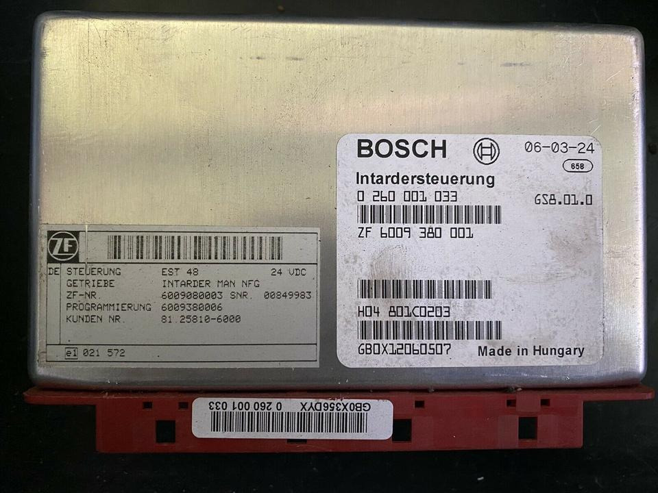 BOSCH Intardersteuerung 0260001033 ZF 6009380001 MAN 81258106000 - Блок за управление за Камион: снимка 1 BOSCH Intardersteuerung 0260001033 ZF 6009380001 MAN 81258106000 - Блок за управление за Камион: снимка 1