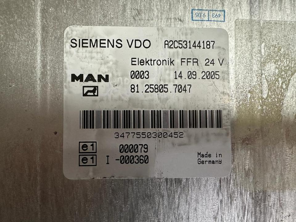 MAN SIEMENS VDO ELEKTRONIK FFR Steuergerät 81.25805.7047 - Блок за управление за Камион: снимка 2 MAN SIEMENS VDO ELEKTRONIK FFR Steuergerät 81.25805.7047 - Блок за управление за Камион: снимка 2
