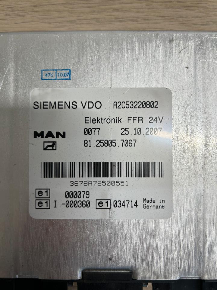 MAN SIEMENS VDO Elektronik FFR Steuergerät 81.25805.7067 - Блок за управление за Камион: снимка 3 MAN SIEMENS VDO Elektronik FFR Steuergerät 81.25805.7067 - Блок за управление за Камион: снимка 3