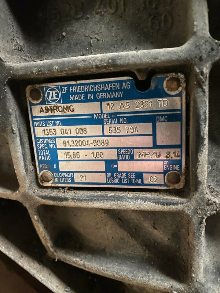 MAN TGX TGS Getriebe ZF 12 AS 2331 TD mit Intarder & Nebenantrieb - Скоростна кутия за Камион: снимка 5 MAN TGX TGS Getriebe ZF 12 AS 2331 TD mit Intarder & Nebenantrieb - Скоростна кутия за Камион: снимка 5