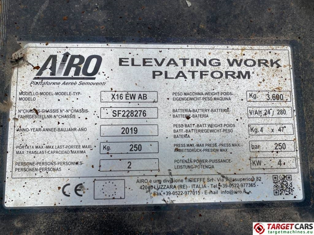 Ножична работна платформа Airo X16EW Electric X16 EW Scissor Work Lift 1590cm: снимка 10