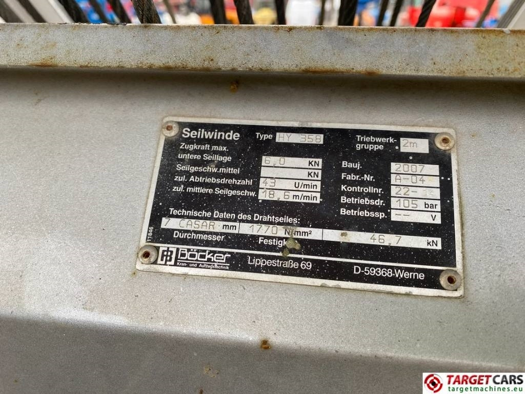 Работна площадка Böcker Boecker 18/0-7 Material Lift 1800cm 250cm: снимка 15