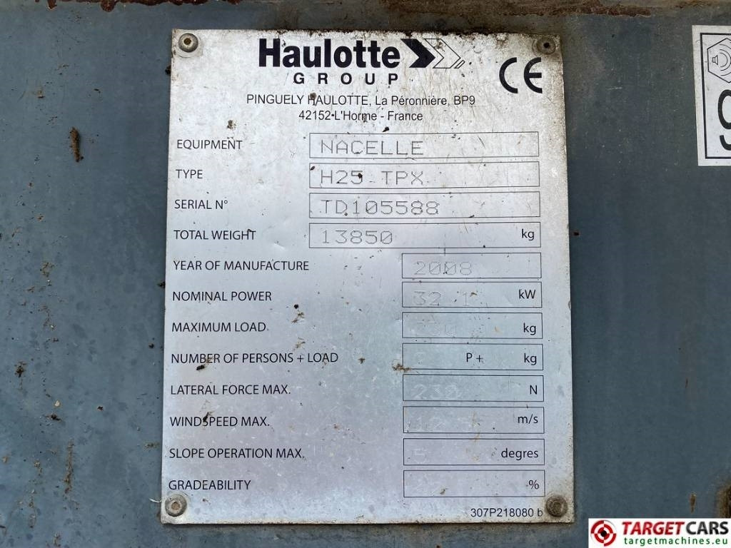 Телескопична платформа Haulotte H25TPX Telescopic 4x4 Diesel Boom Work Lift 2530cm: снимка 10