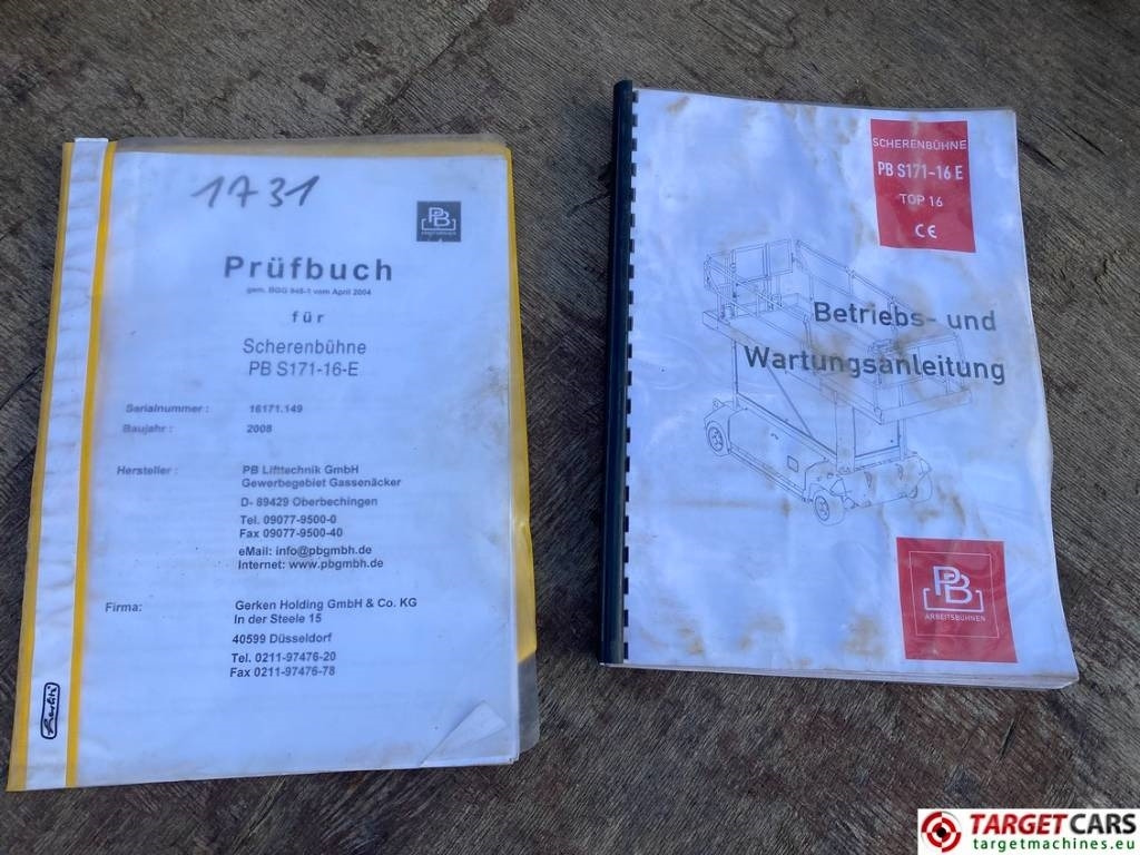 Ножична работна платформа PB Lifttechnik S171-16E Electric Scissor Work Lift 1703cm: снимка 19