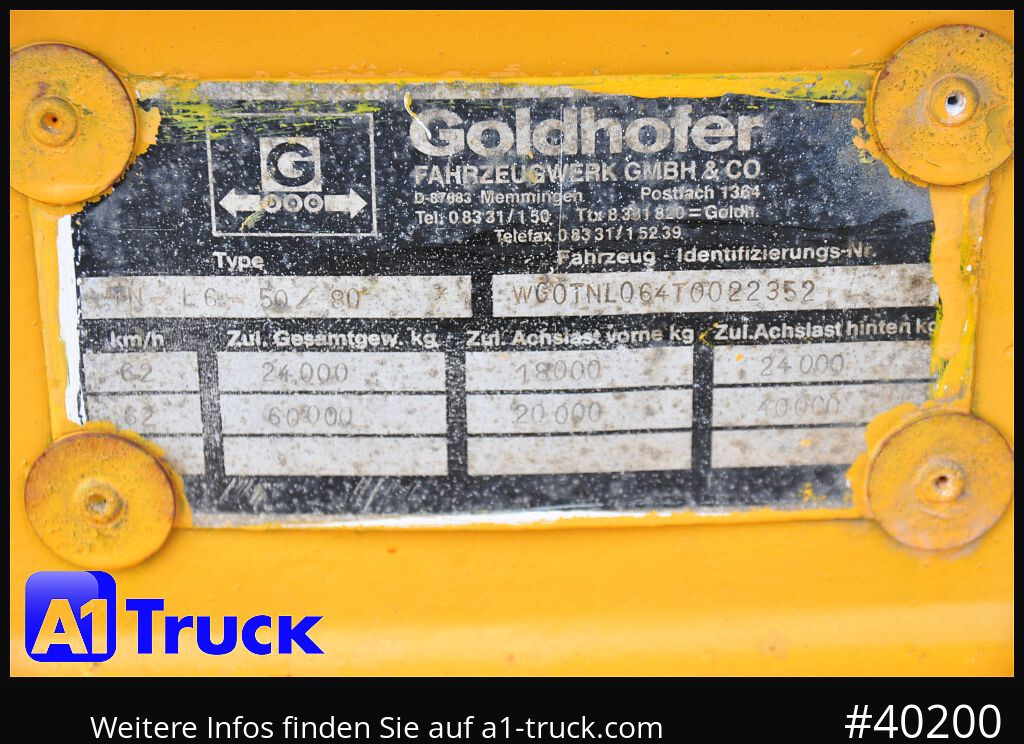 GOLDHOFER 6achs Plattform, Ballast, 60to., Schwerlast, - Нискорамна площадка ремарке: снимка 5 GOLDHOFER 6achs Plattform, Ballast, 60to., Schwerlast, - Нискорамна площадка ремарке: снимка 5