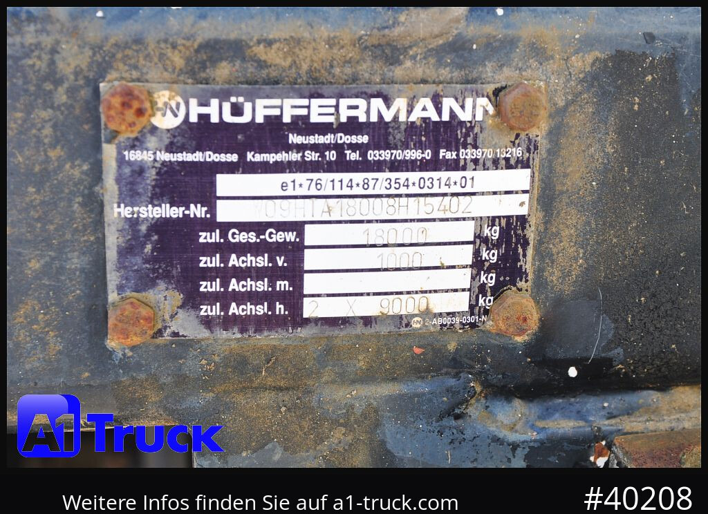 HUEFFERMANN HTA1800, Ballast, BPW Achsen, Luft, - Бордово ремарке/ Платформа: снимка 4 HUEFFERMANN HTA1800, Ballast, BPW Achsen, Luft, - Бордово ремарке/ Платформа: снимка 4