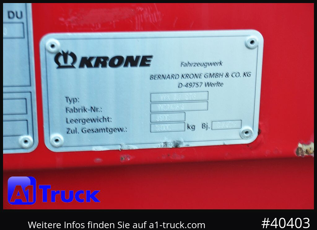 Каросерия - фургон KRONE BDF 7,82 Wechselbrücke, 2680mm Innenhöhe.: снимка 8 Каросерия - фургон KRONE BDF 7,82 Wechselbrücke, 2680mm Innenhöhe.: снимка 8