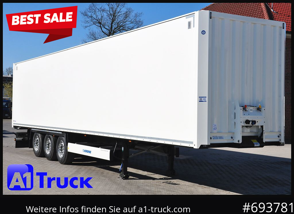 KRONE SD Koffer, Liftachse, Code XL, VDI 2700, SOFORT - Затворена каросерия полуремарке: снимка 1 KRONE SD Koffer, Liftachse, Code XL, VDI 2700, SOFORT - Затворена каросерия полуремарке: снимка 1