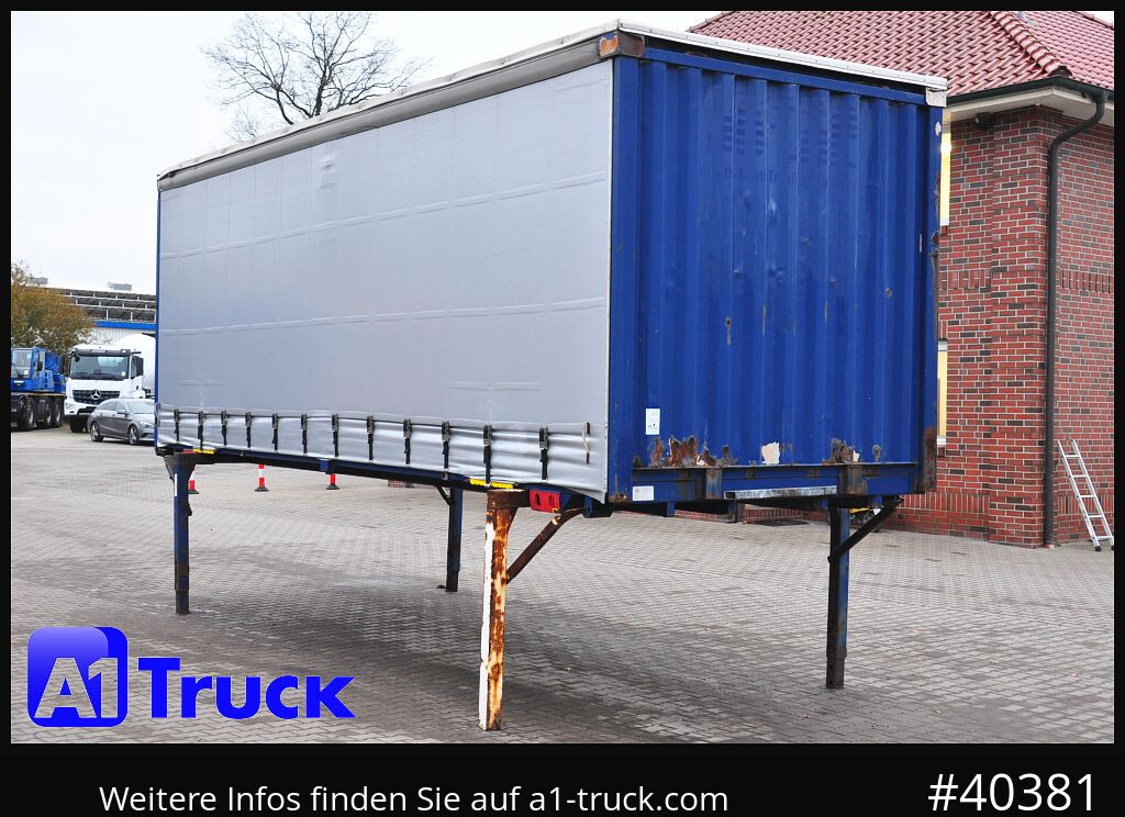 KRONE Wechselbrücke 7,45 neue Plane, Bordwand - Брезентова каросерия: снимка 1 KRONE Wechselbrücke 7,45 neue Plane, Bordwand - Брезентова каросерия: снимка 1