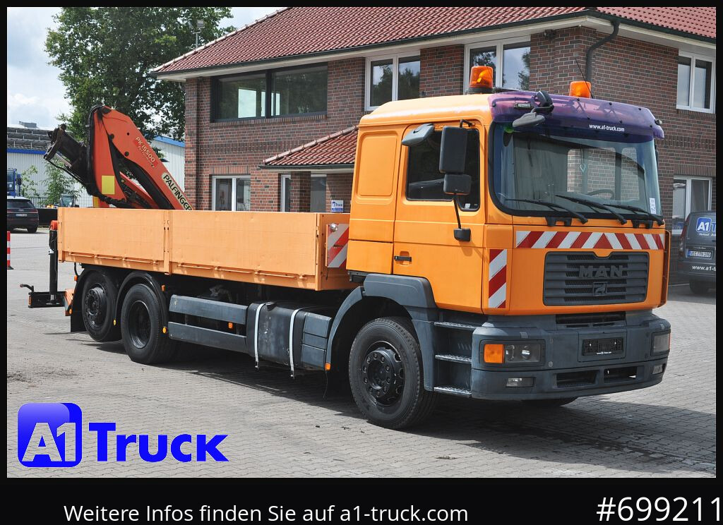 MAN MAN F 2000 26.464 Intarder Kran PK 15.500 Funk, - Бордови камион, Камион с кран: снимка 1 MAN MAN F 2000 26.464 Intarder Kran PK 15.500 Funk, - Бордови камион, Камион с кран: снимка 1