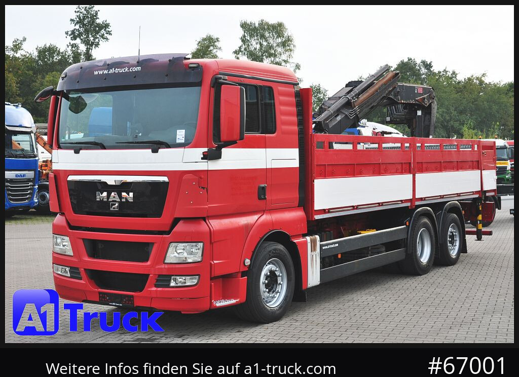 Камион с кран, Бордови камион MAN TGX 26.400, Hiab Kran, Lenk-Liftachse,: снимка 11