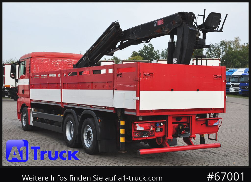 Камион с кран, Бордови камион MAN TGX 26.400, Hiab Kran, Lenk-Liftachse,: снимка 9