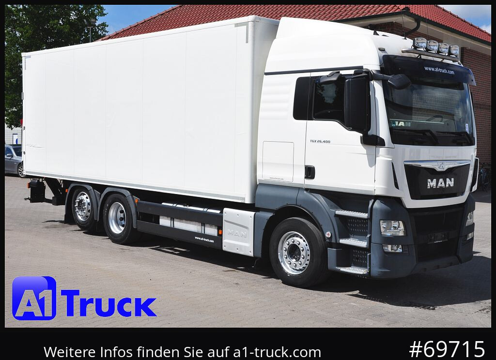 MAN TGX 26,400, Koffer, L 7,4m LBW, Lift-lenkachse, - Камион фургон: снимка 1 MAN TGX 26,400, Koffer, L 7,4m LBW, Lift-lenkachse, - Камион фургон: снимка 1
