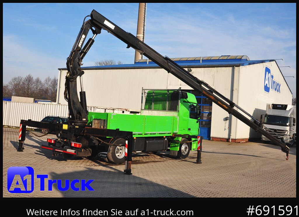 Бордови камион, Камион с кран MERCEDES-BENZ Actros 1844 MP3, Kran MKG 291 HP 5+3 Funk, TÜV 06/2026: снимка 10